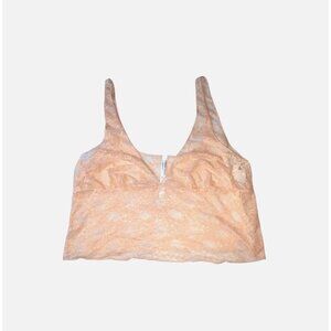 Anthropologie Coral Blush Lace Bralette Top XL New With Tag